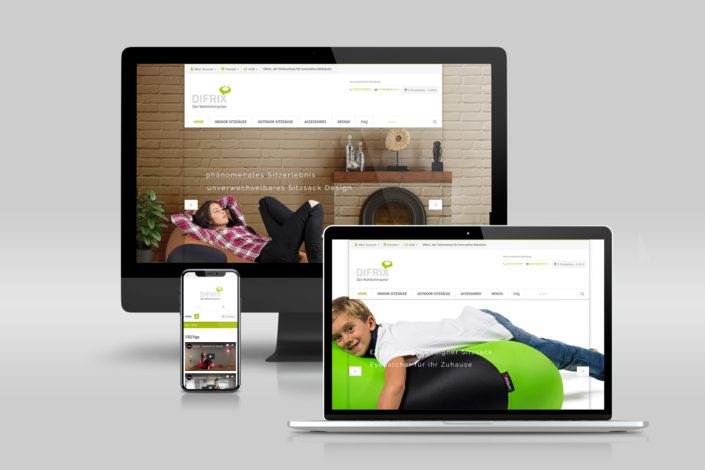 Werbeagentur Berlin DIFRIX Sitzsack - Webdesign