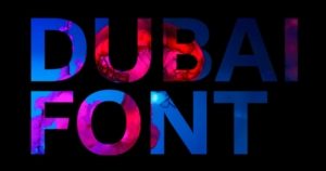 Dubai-Font