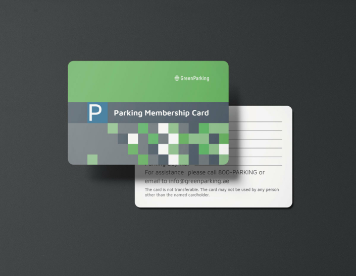 GreenParking Corporate Design Member Cards